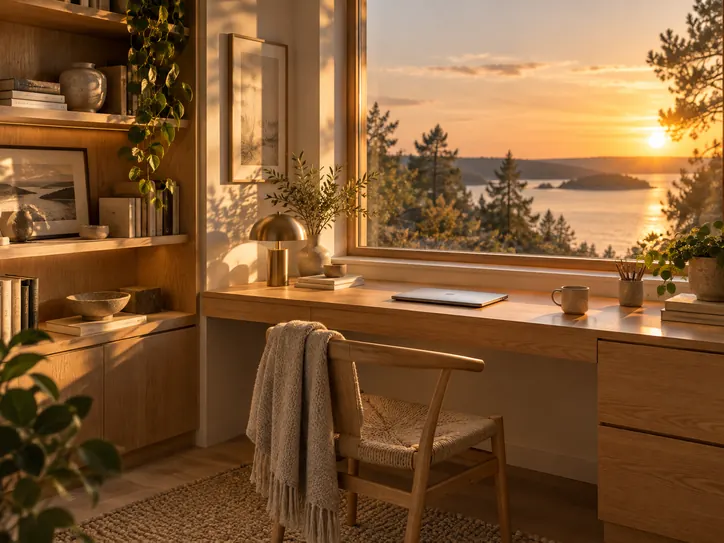 Sunset home office