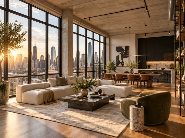 Urban loft skyline